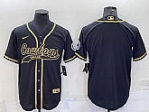 Men's Dallas Cowboys Black Gold With Patch Cool Base Stitched Baseball Jersey,baseball caps,new era cap wholesale,wholesale hats